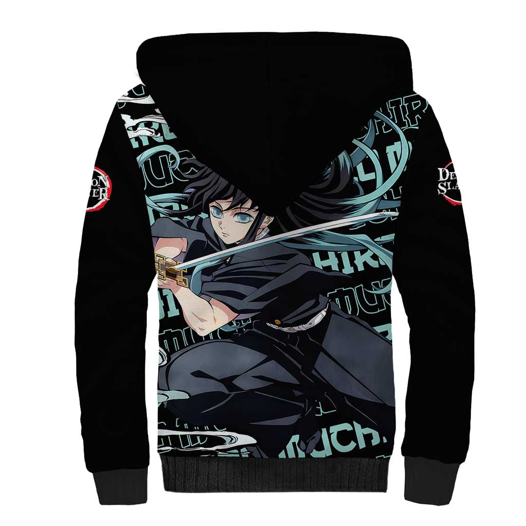 Muichiro Tokito - Demon Slayer Sherpa Hoodie Anime Mix Pattern Style