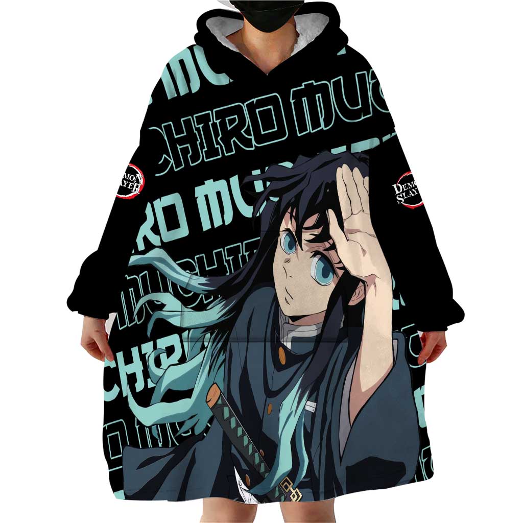 Muichiro Tokito - Demon Slayer Wearable Blanket Hoodie Anime Mix Pattern Style