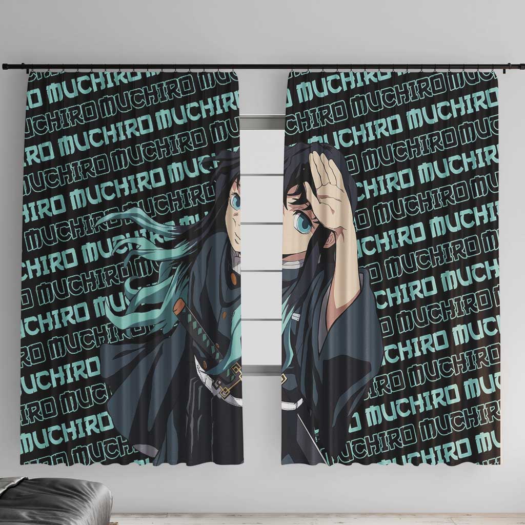 Muichiro Tokito - Demon Slayer Window Curtain Anime Mix Pattern Style