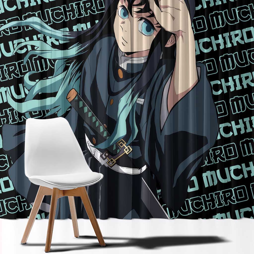 Muichiro Tokito - Demon Slayer Window Curtain Anime Mix Pattern Style