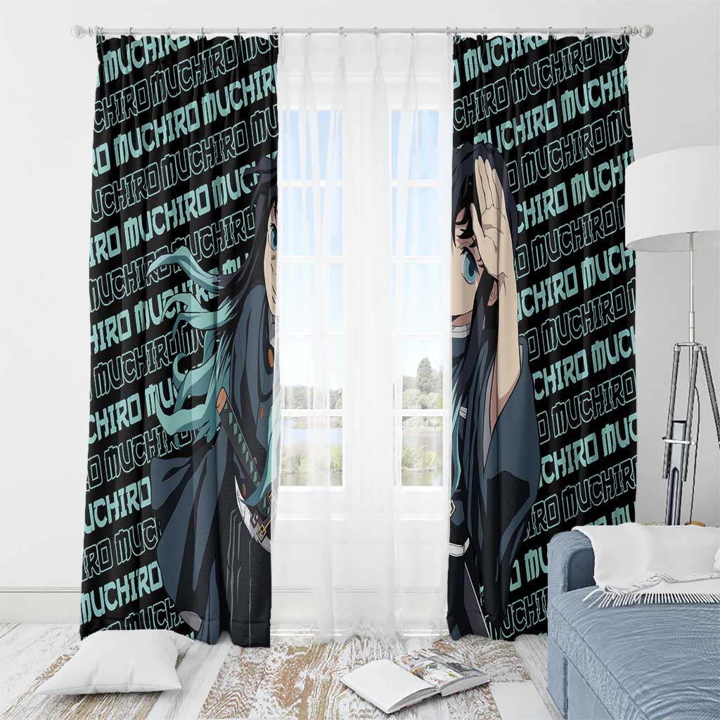Muichiro Tokito - Demon Slayer Window Curtain Anime Mix Pattern Style