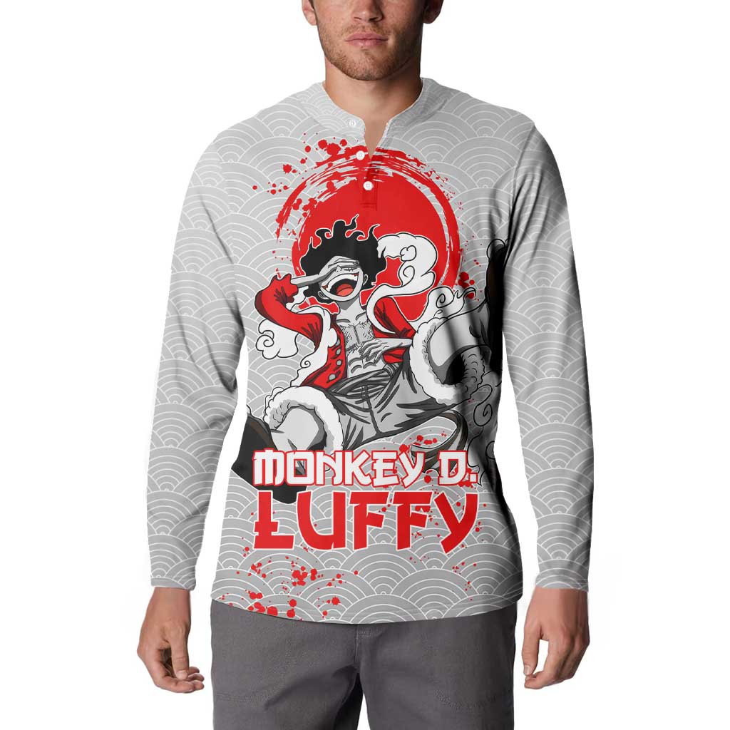 Luffy - One Piece Button Sweatshirt Anime Style