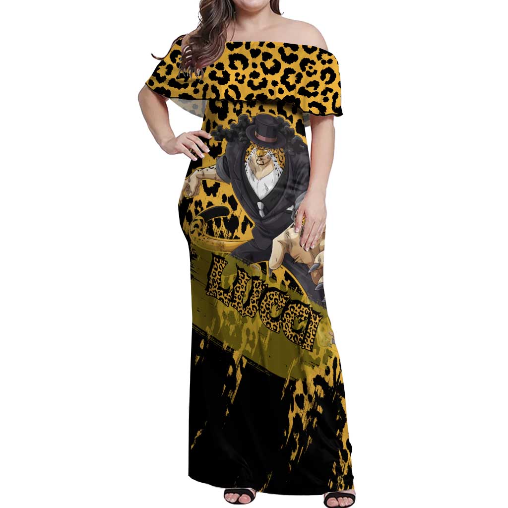 Rob Lucci - One Piece Off Shoulder Maxi Dress Anime Style