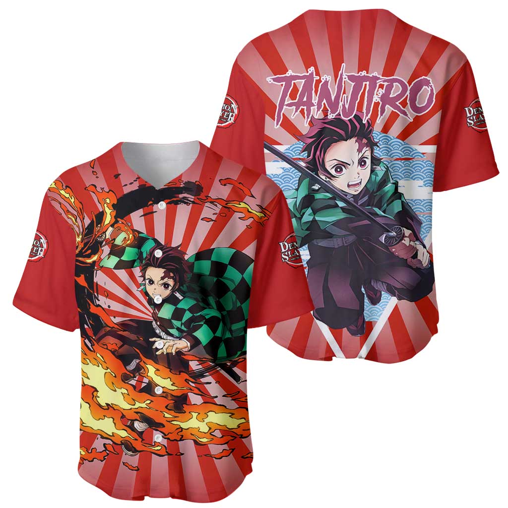 Tanjiro Kamado - Demon Slayer Baseball Jersey Anime Style