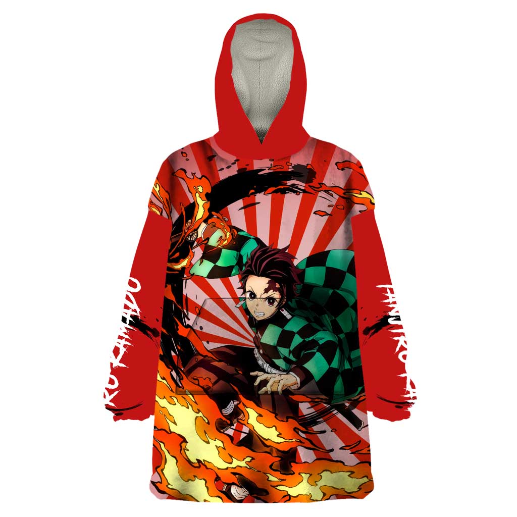 Tanjiro Kamado - Demon Slayer Wearable Blanket Hoodie Anime Style