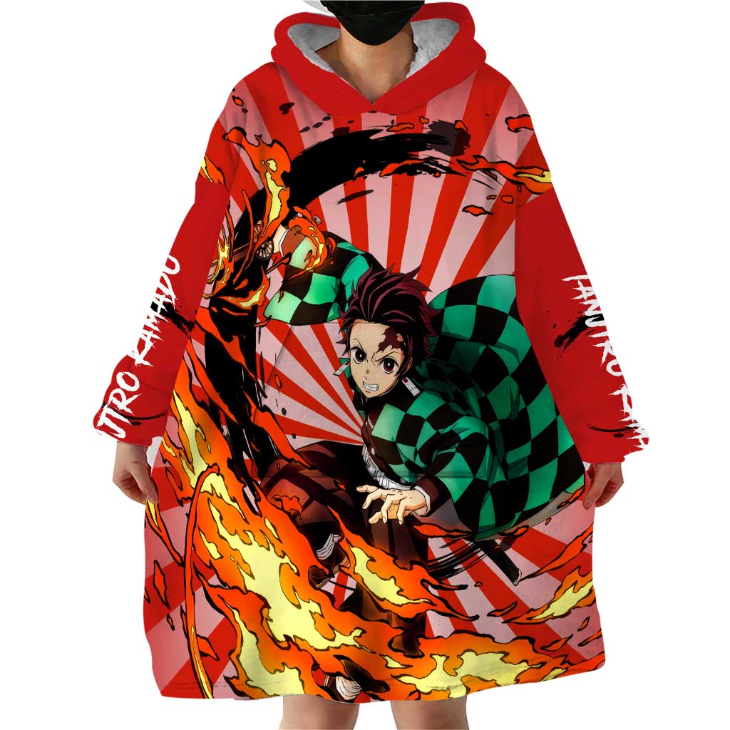 Tanjiro Kamado - Demon Slayer Wearable Blanket Hoodie Anime Style