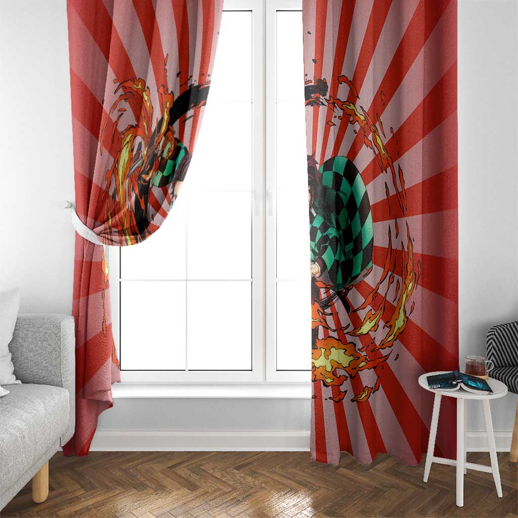 Tanjiro Kamado - Demon Slayer Window Curtain Anime Style