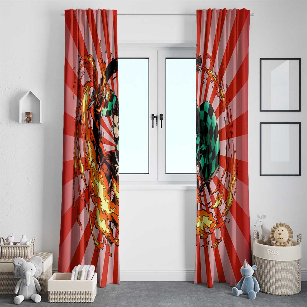 Tanjiro Kamado - Demon Slayer Window Curtain Anime Style