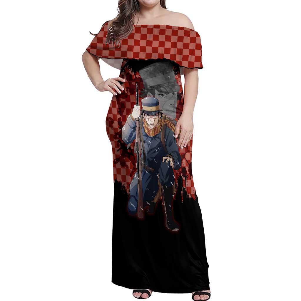 Saichi Sugimoto - Golden Kamuy Off Shoulder Maxi Dress Anime Style