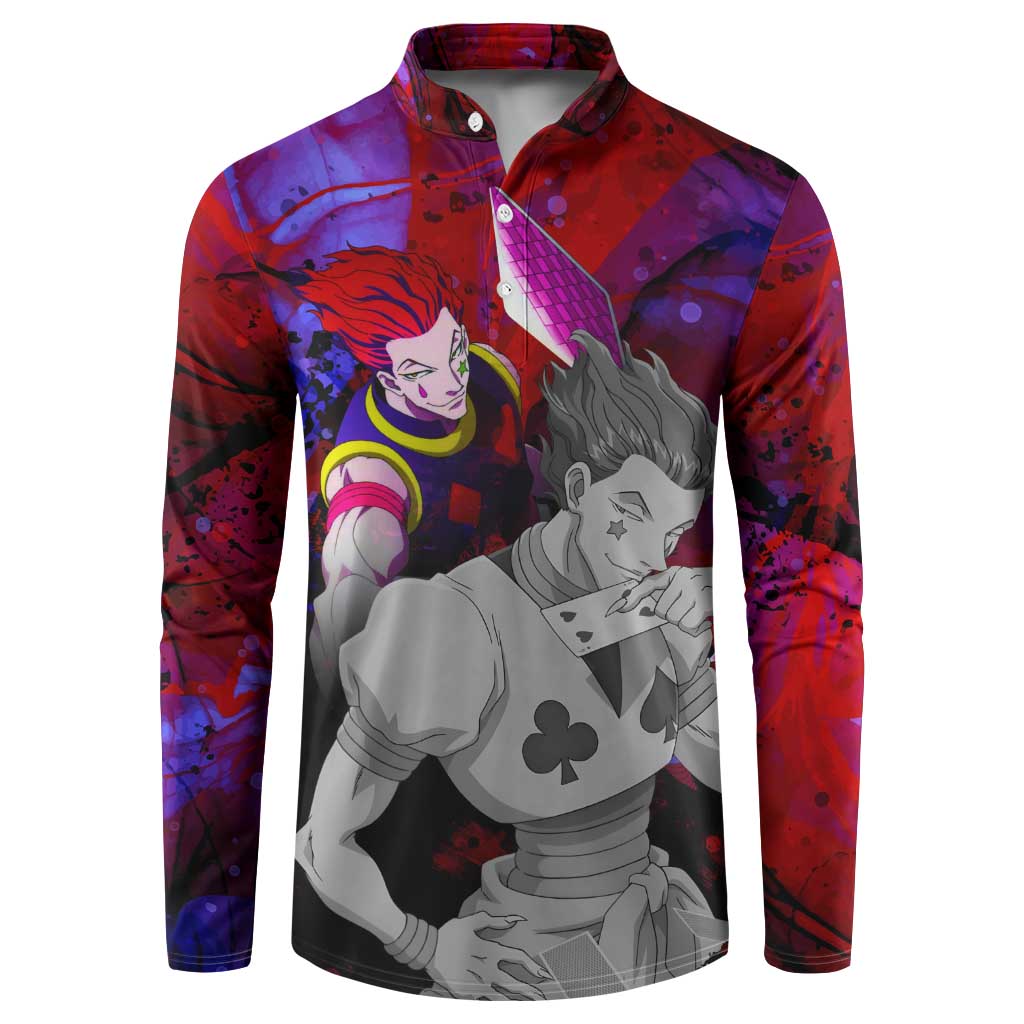 Hisoka Morow - Hunter X Hunter Button Sweatshirt Anime Style