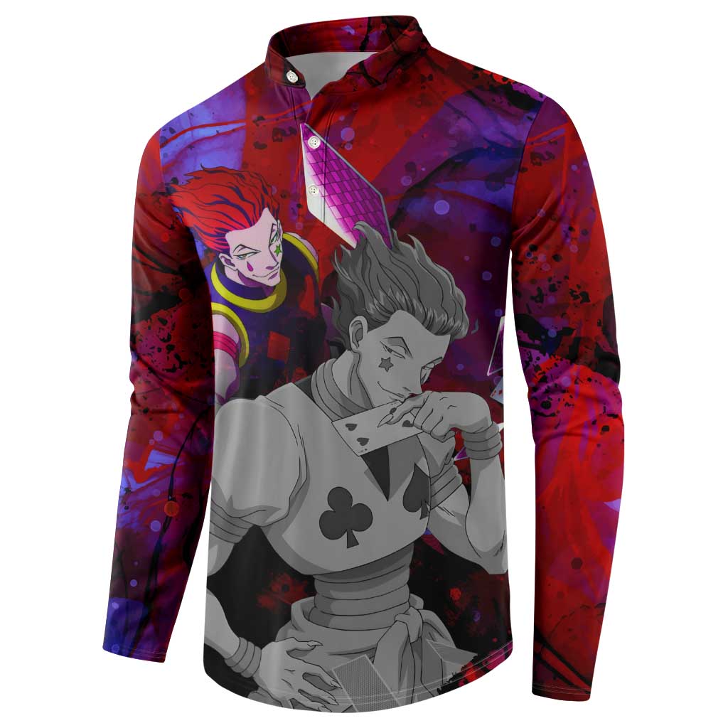 Hisoka Morow - Hunter X Hunter Button Sweatshirt Anime Style