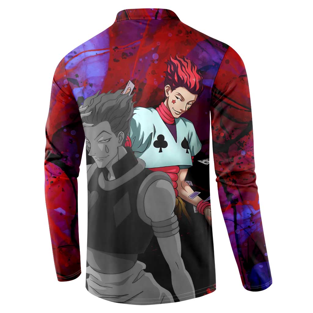 Hisoka Morow - Hunter X Hunter Button Sweatshirt Anime Style