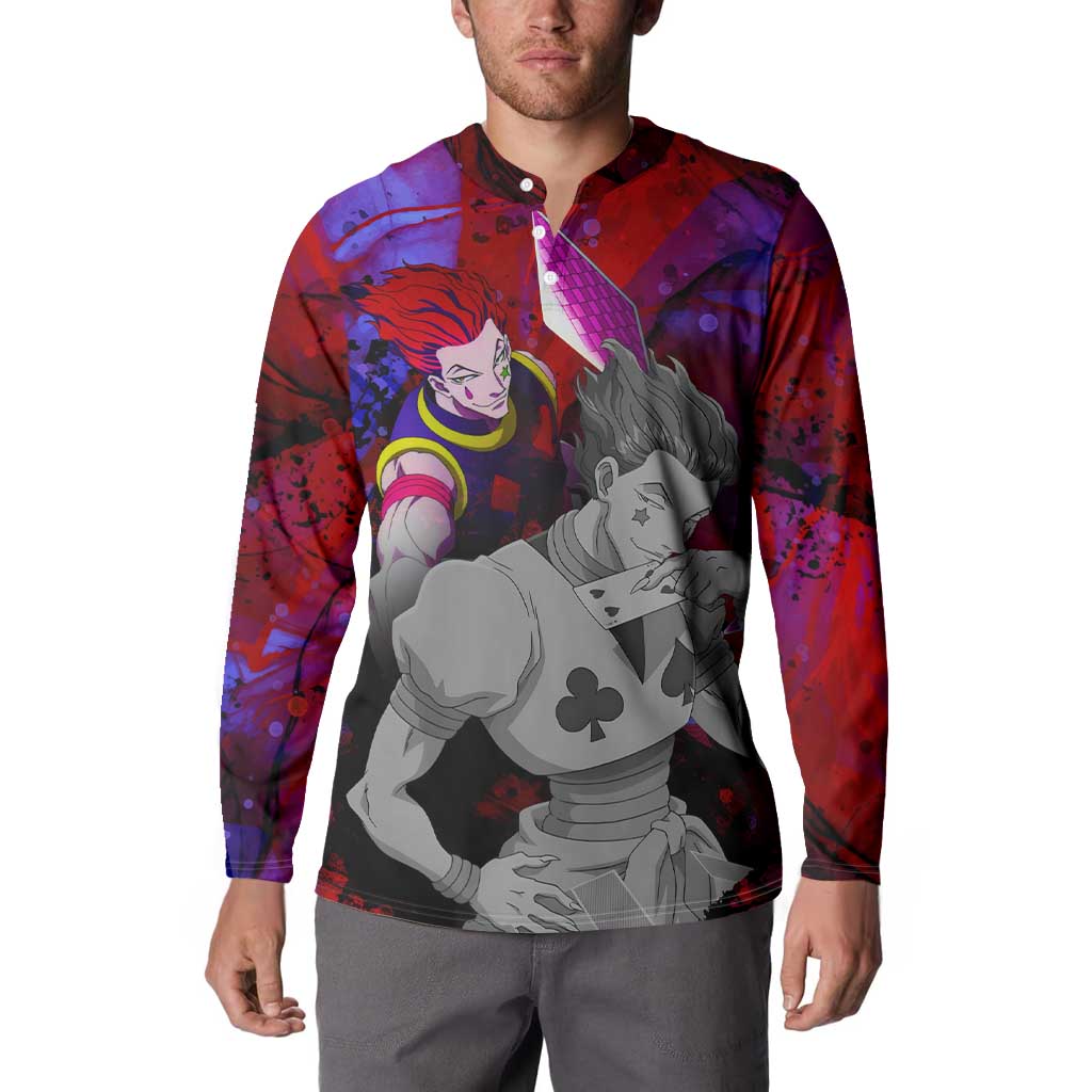 Hisoka Morow - Hunter X Hunter Button Sweatshirt Anime Style