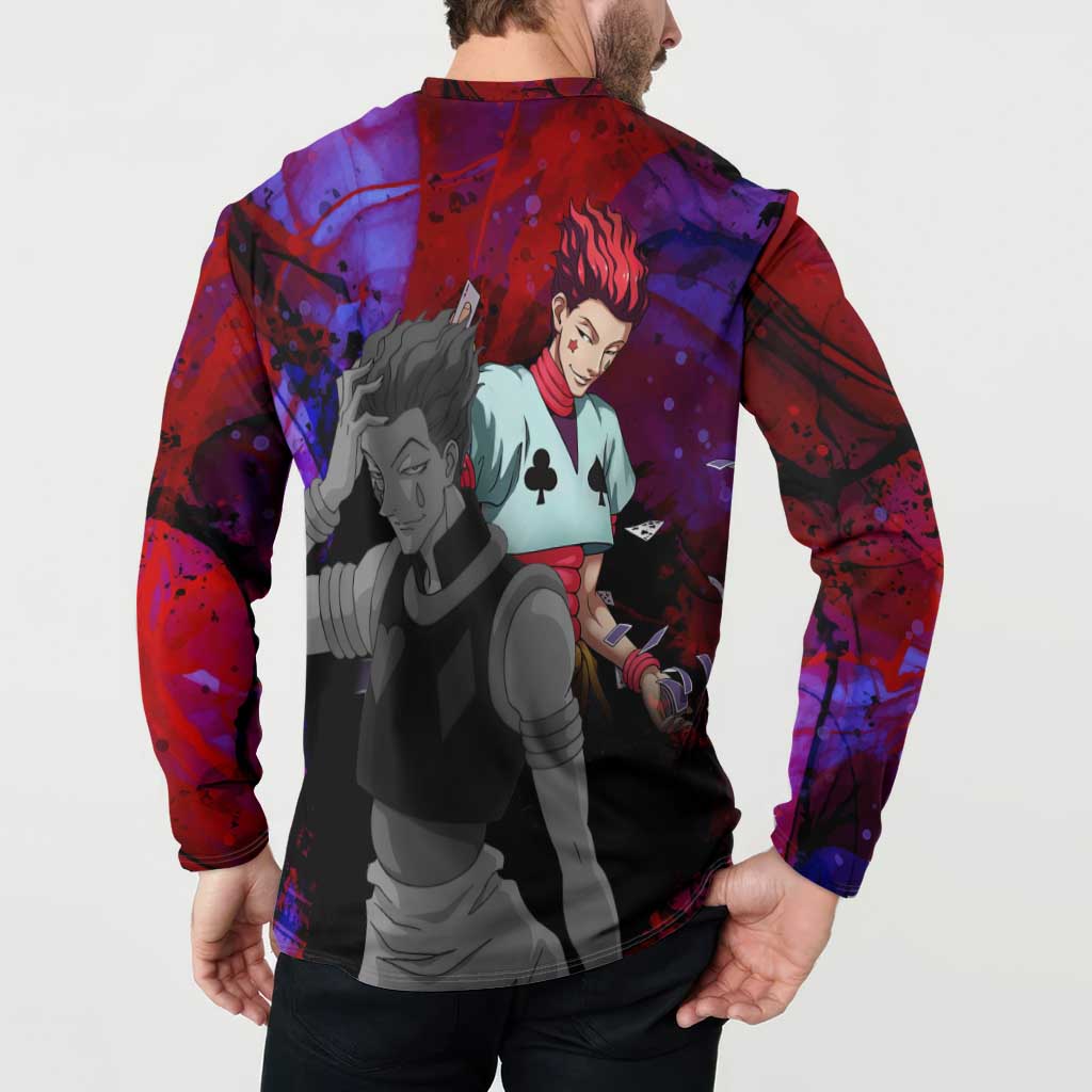 Hisoka Morow - Hunter X Hunter Button Sweatshirt Anime Style