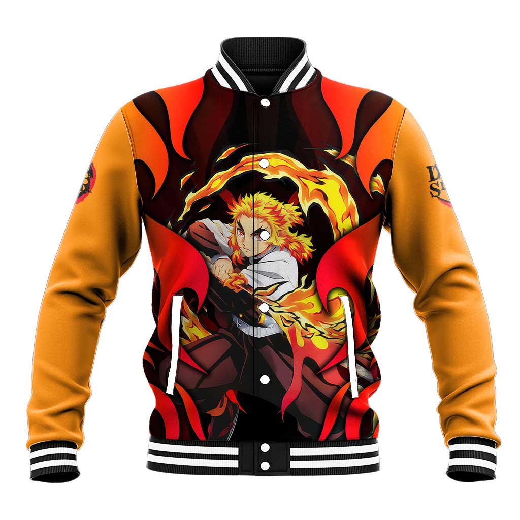 Rengoku Kyojuro - Demon Slayer Baseball Jacket Anime Style - The Mazicc
