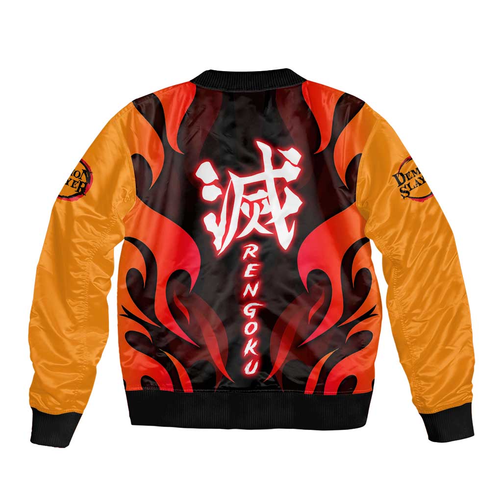 Rengoku Kyojuro - Demon Slayer Bomber Jacket Anime Style - The Mazicc