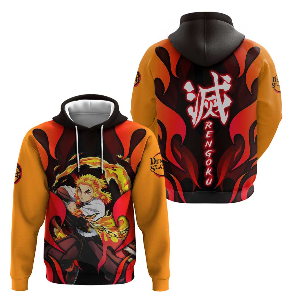 Rengoku Kyojuro - Demon Slayer Hoodie Anime Style - The Mazicc