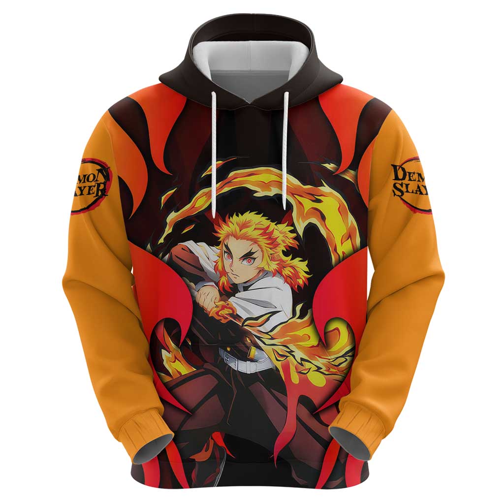 Rengoku Kyojuro - Demon Slayer Hoodie Anime Style - The Mazicc