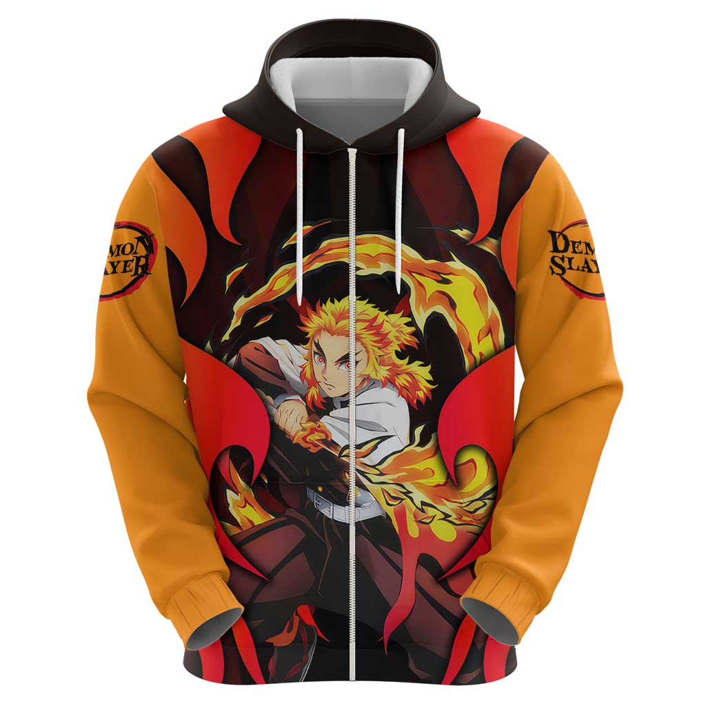 Rengoku Kyojuro - Demon Slayer Hoodie Anime Style - The Mazicc