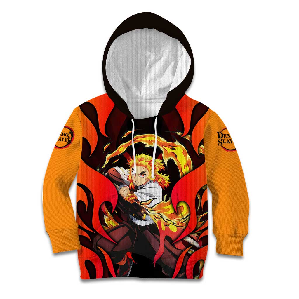 Rengoku Kyojuro - Demon Slayer Kid Hoodie Anime Style - The Mazicc