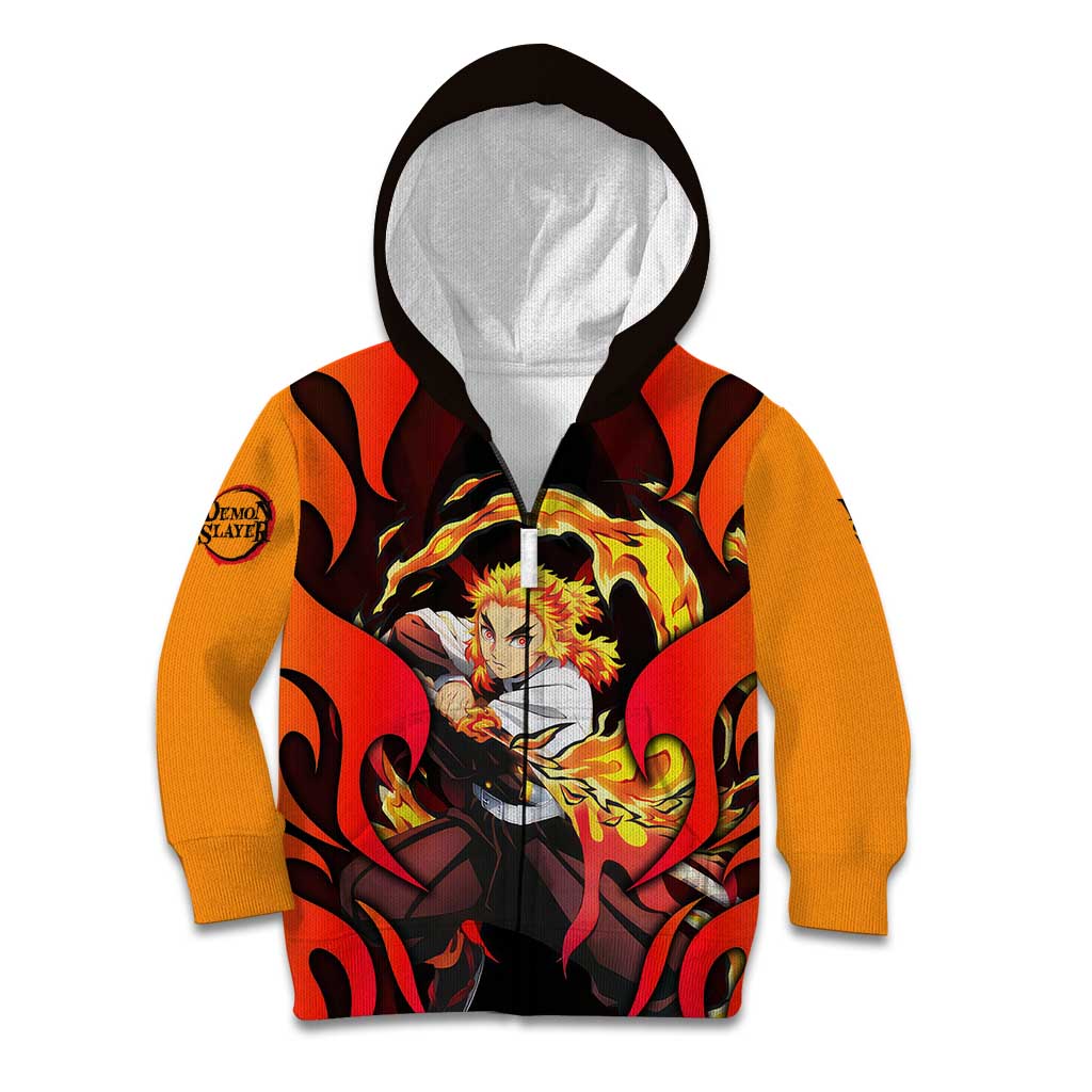 Rengoku Kyojuro - Demon Slayer Kid Hoodie Anime Style - The Mazicc