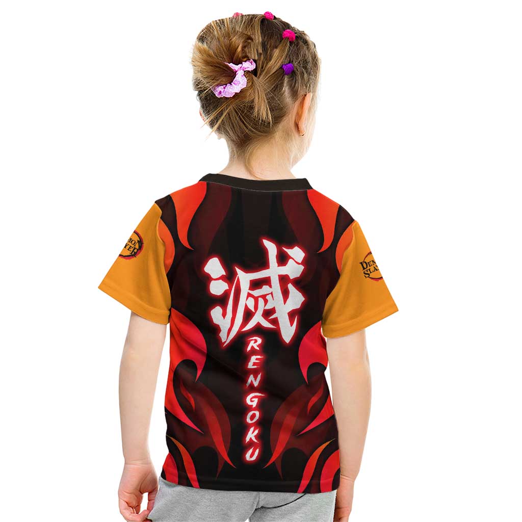 Rengoku Kyojuro - Demon Slayer Kid T Shirt Anime Style - The Mazicc