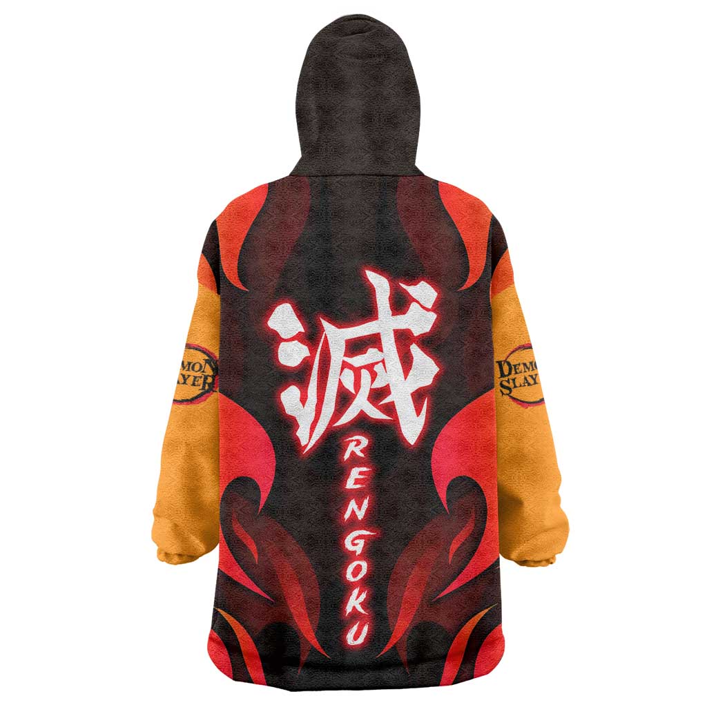 Rengoku Kyojuro - Demon Slayer Wearable Blanket Hoodie Anime Style - The Mazicc
