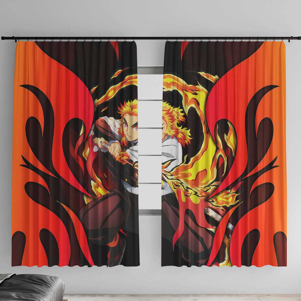 Rengoku Kyojuro - Demon Slayer Window Curtain Anime Style - The Mazicc