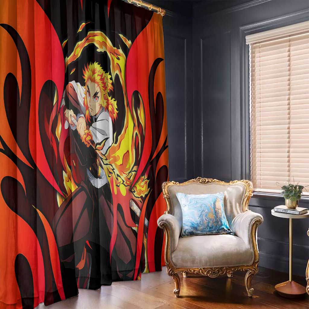 Rengoku Kyojuro - Demon Slayer Window Curtain Anime Style - The Mazicc