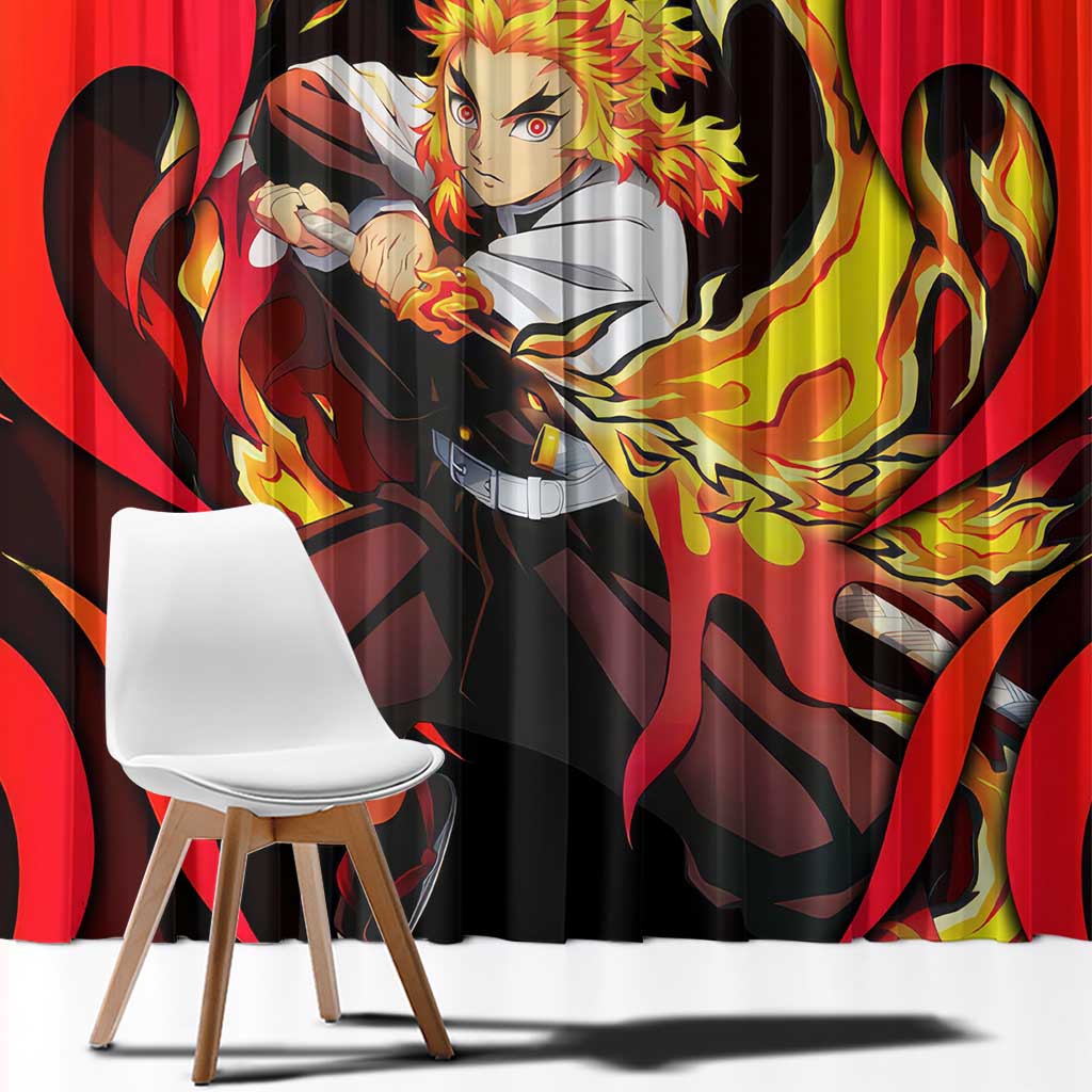 Rengoku Kyojuro - Demon Slayer Window Curtain Anime Style - The Mazicc