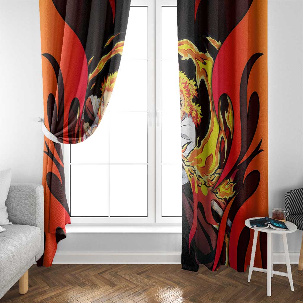 Rengoku Kyojuro - Demon Slayer Window Curtain Anime Style - The Mazicc