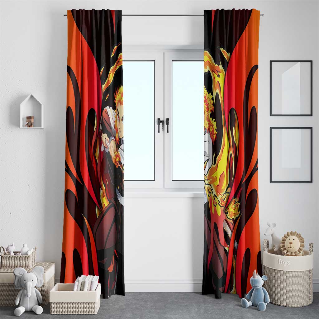 Rengoku Kyojuro - Demon Slayer Window Curtain Anime Style - The Mazicc