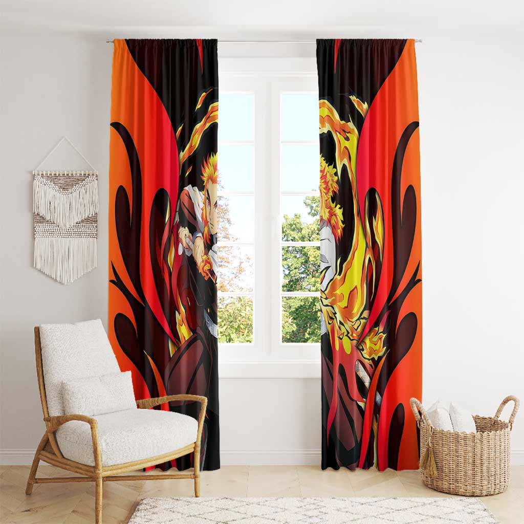 Rengoku Kyojuro - Demon Slayer Window Curtain Anime Style - The Mazicc