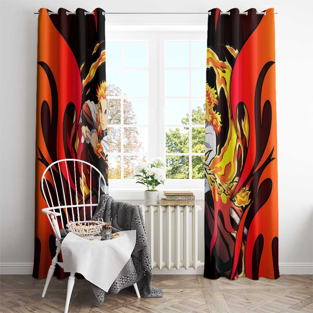 Rengoku Kyojuro - Demon Slayer Window Curtain Anime Style - The Mazicc