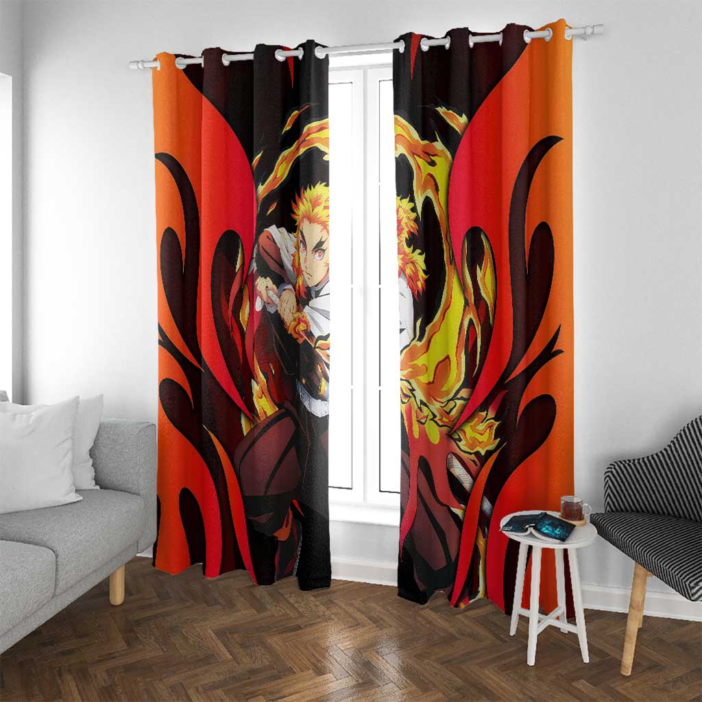Rengoku Kyojuro - Demon Slayer Window Curtain Anime Style - The Mazicc
