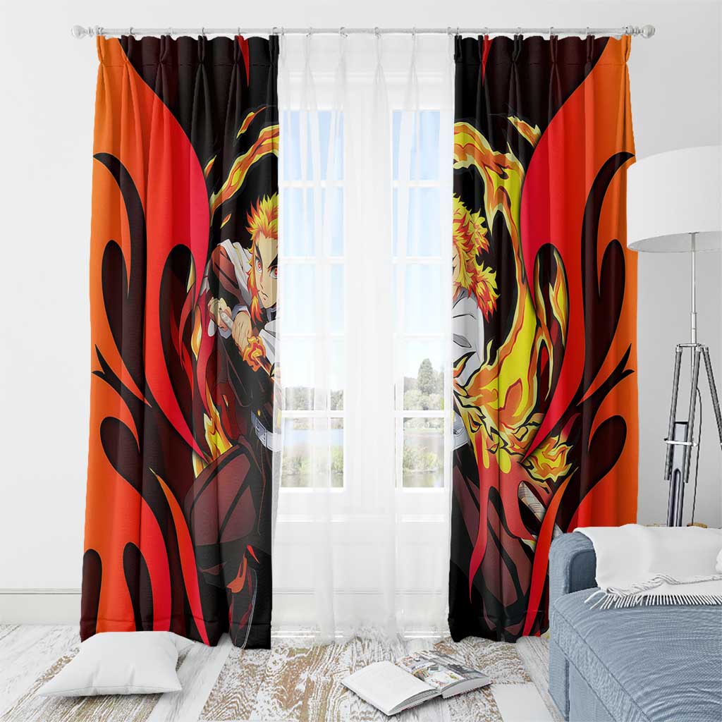 Rengoku Kyojuro - Demon Slayer Window Curtain Anime Style - The Mazicc