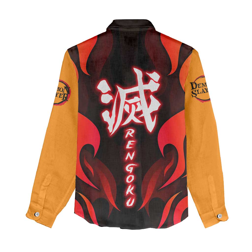 Rengoku Kyojuro - Demon Slayer Women Casual Shirt Anime Style - The Mazicc