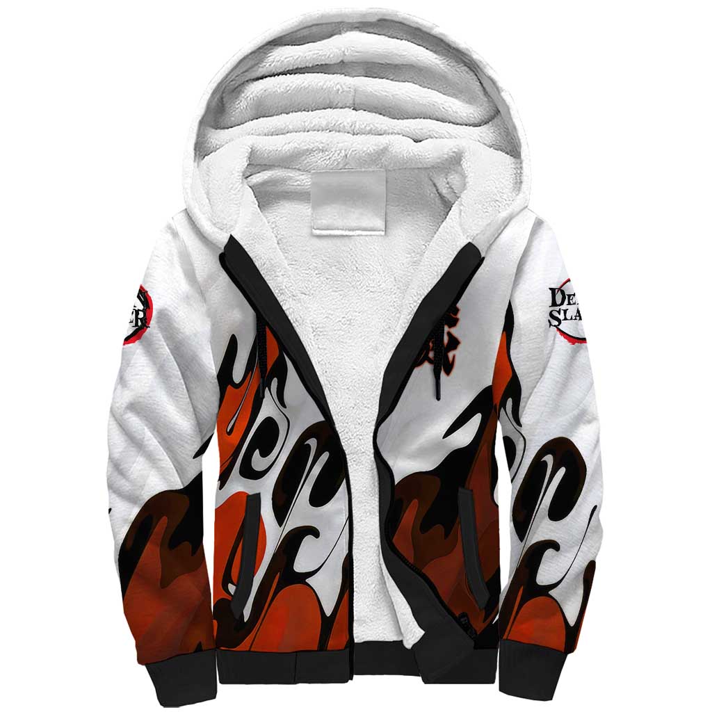 Rengoku Kyojuro - Demon Slayer Sherpa Hoodie Anime Style