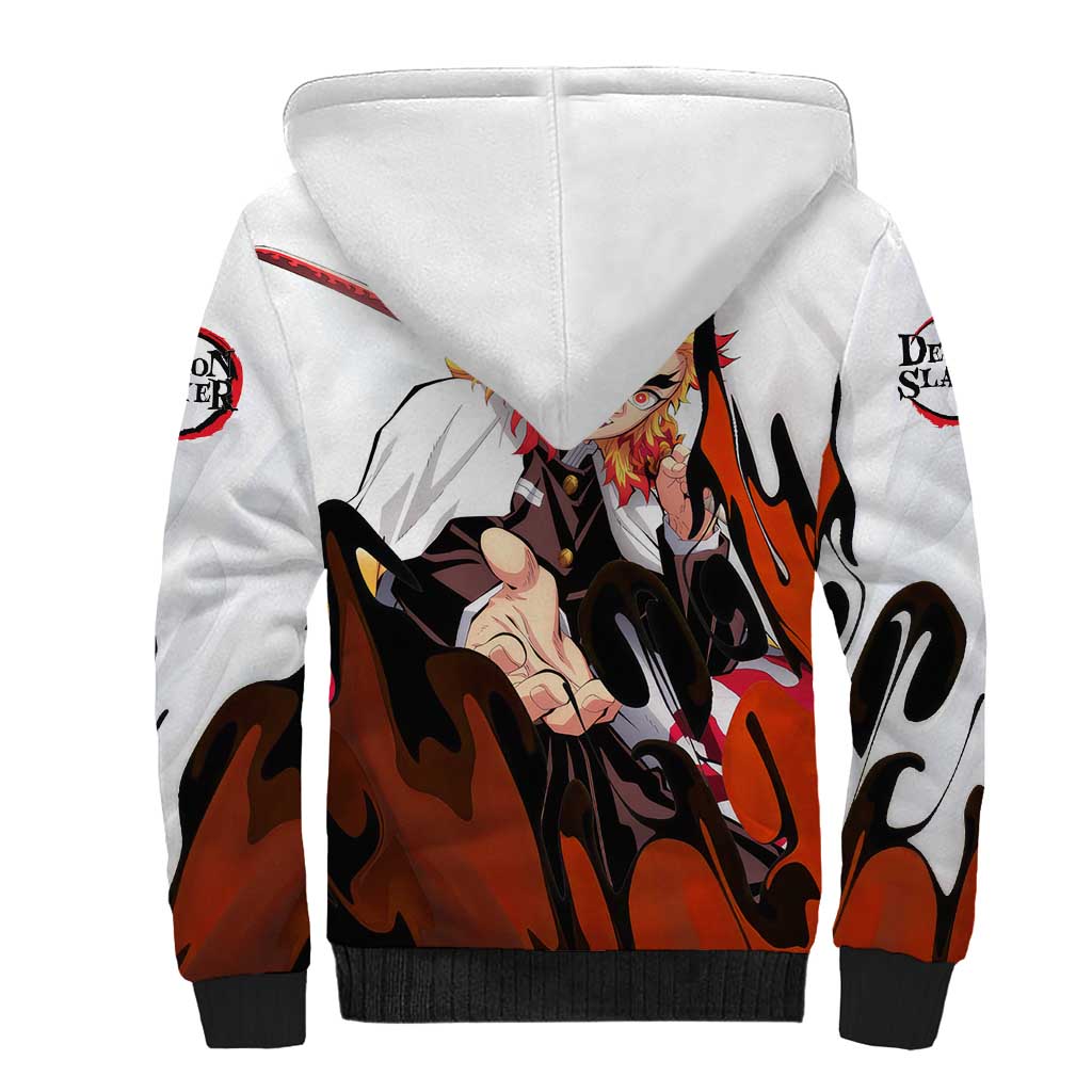Rengoku Kyojuro - Demon Slayer Sherpa Hoodie Anime Style