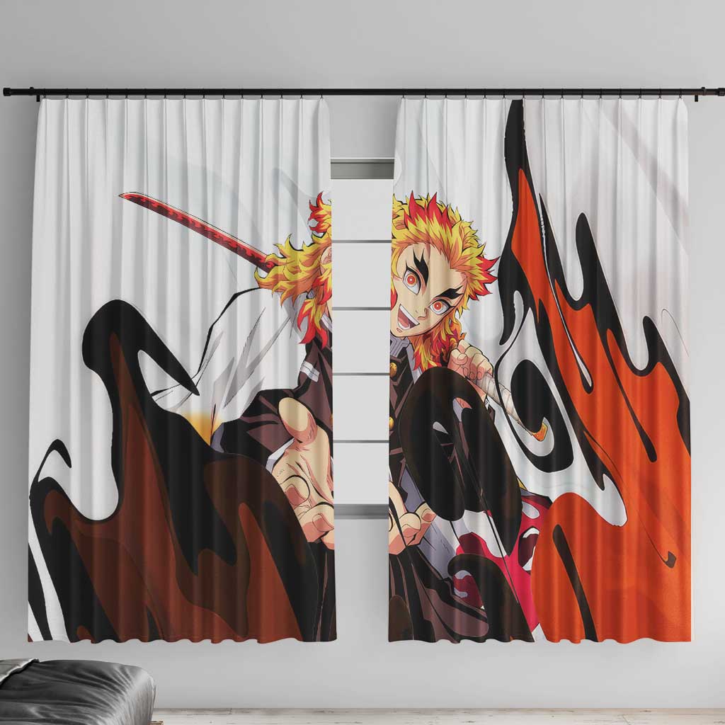 Rengoku Kyojuro - Demon Slayer Window Curtain Anime Style