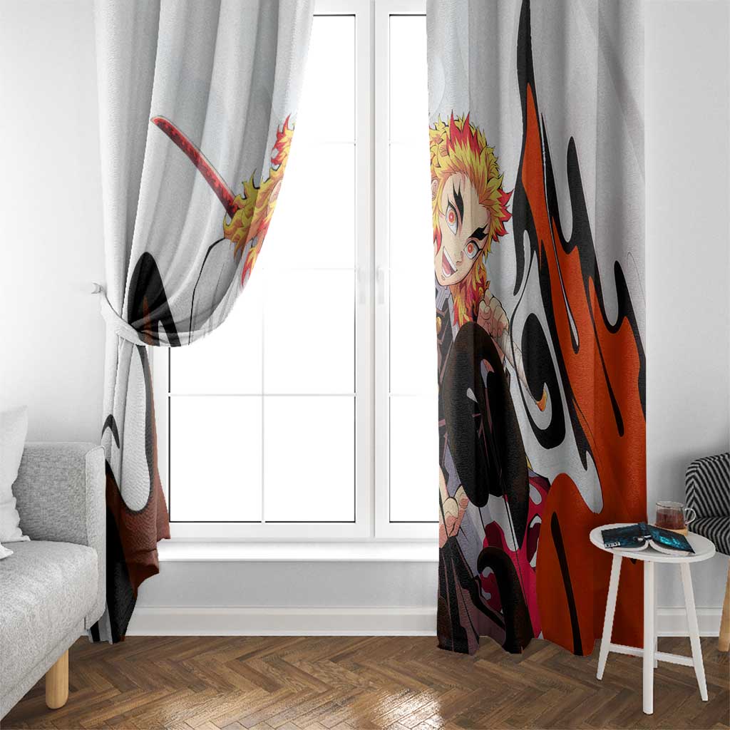 Rengoku Kyojuro - Demon Slayer Window Curtain Anime Style