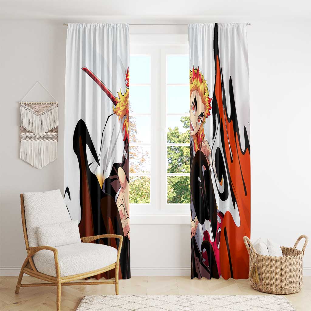 Rengoku Kyojuro - Demon Slayer Window Curtain Anime Style