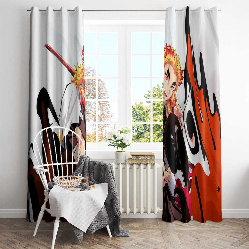 Rengoku Kyojuro - Demon Slayer Window Curtain Anime Style