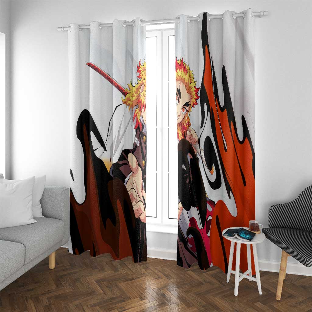 Rengoku Kyojuro - Demon Slayer Window Curtain Anime Style