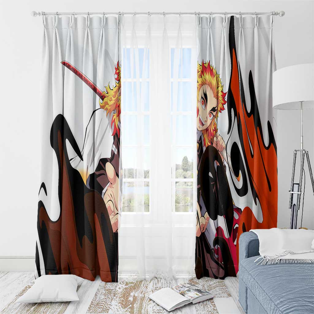 Rengoku Kyojuro - Demon Slayer Window Curtain Anime Style