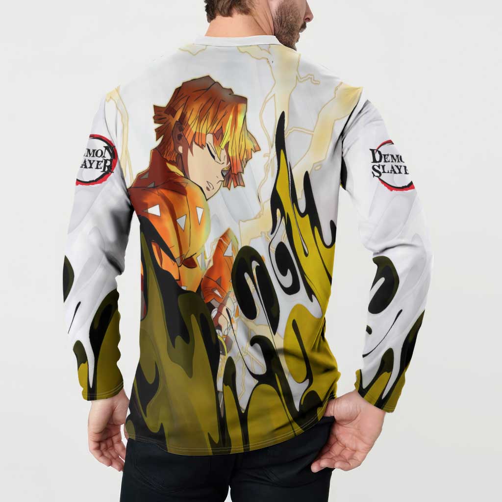 Zenitsu - Demon Slayer Button Sweatshirt Anime Style
