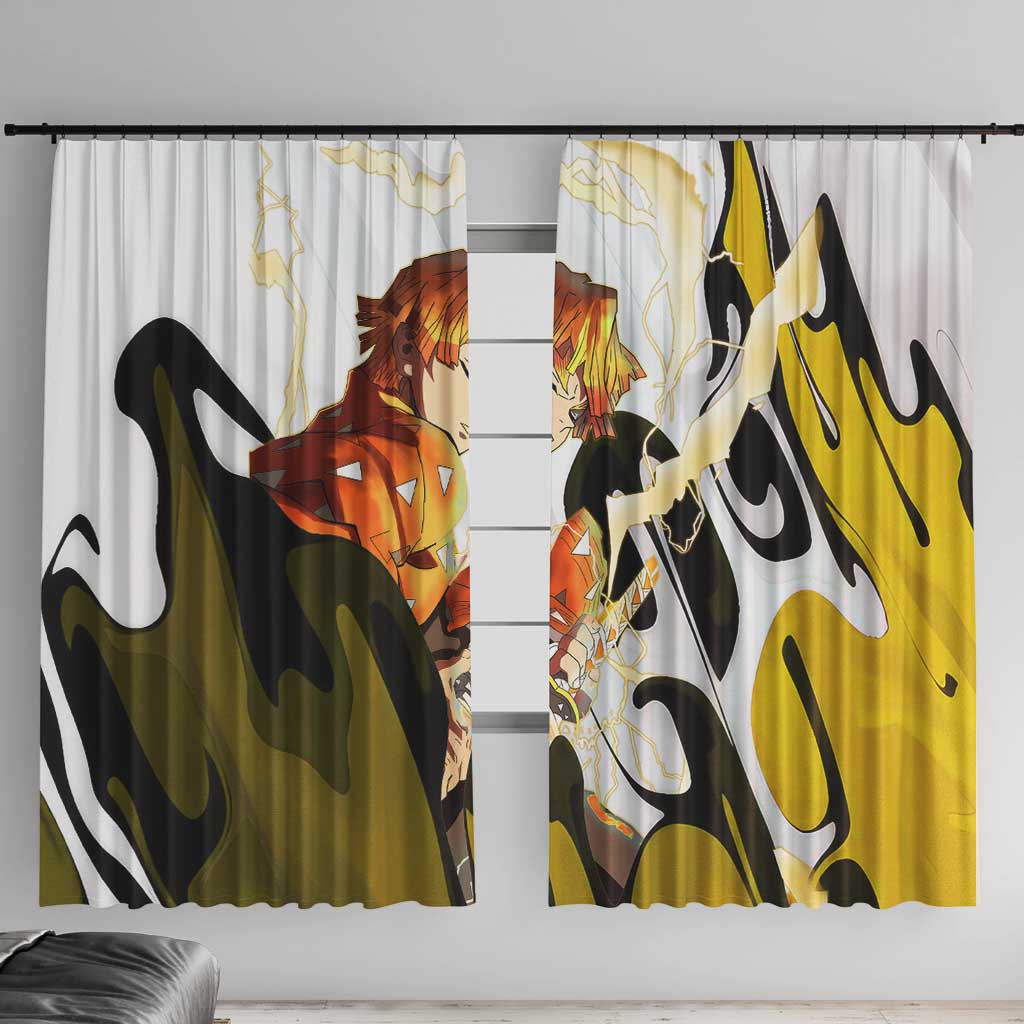 Zenitsu - Demon Slayer Window Curtain Anime Style
