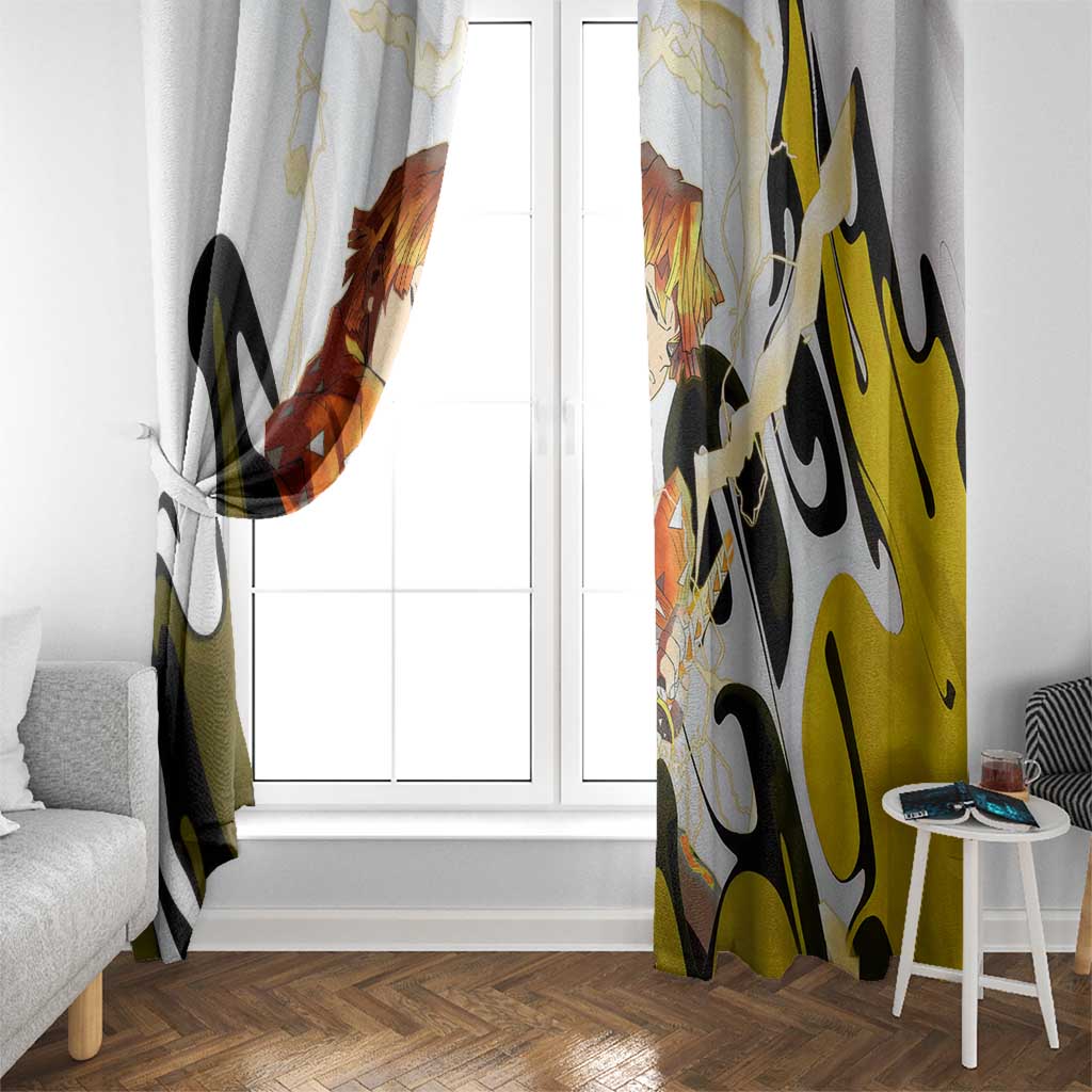 Zenitsu - Demon Slayer Window Curtain Anime Style
