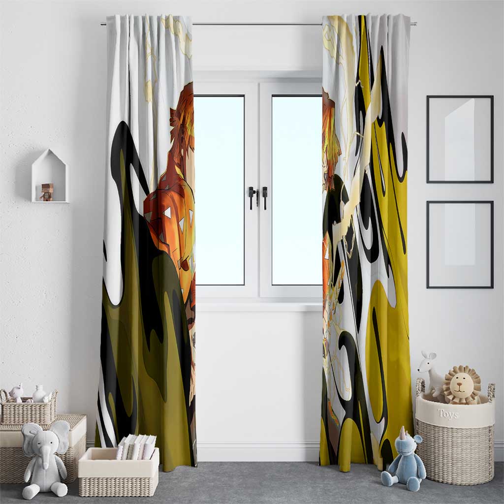 Zenitsu - Demon Slayer Window Curtain Anime Style