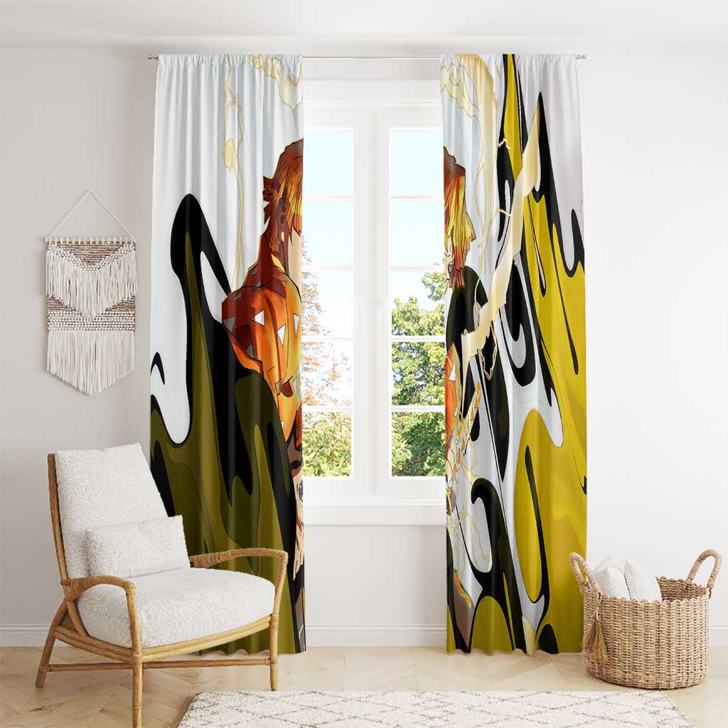 Zenitsu - Demon Slayer Window Curtain Anime Style